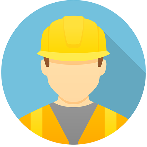 Worksite Stock construction worker