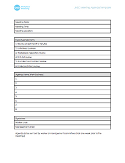 Word Document JHSC Agenda