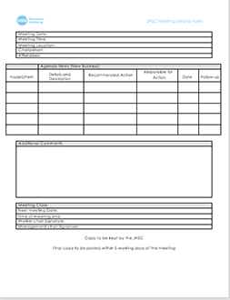 Word DoC Meeting Minutes Template