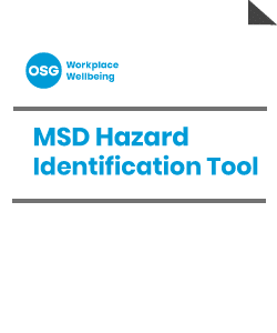 Dog eared cover page MSD Hazard Identification Tool